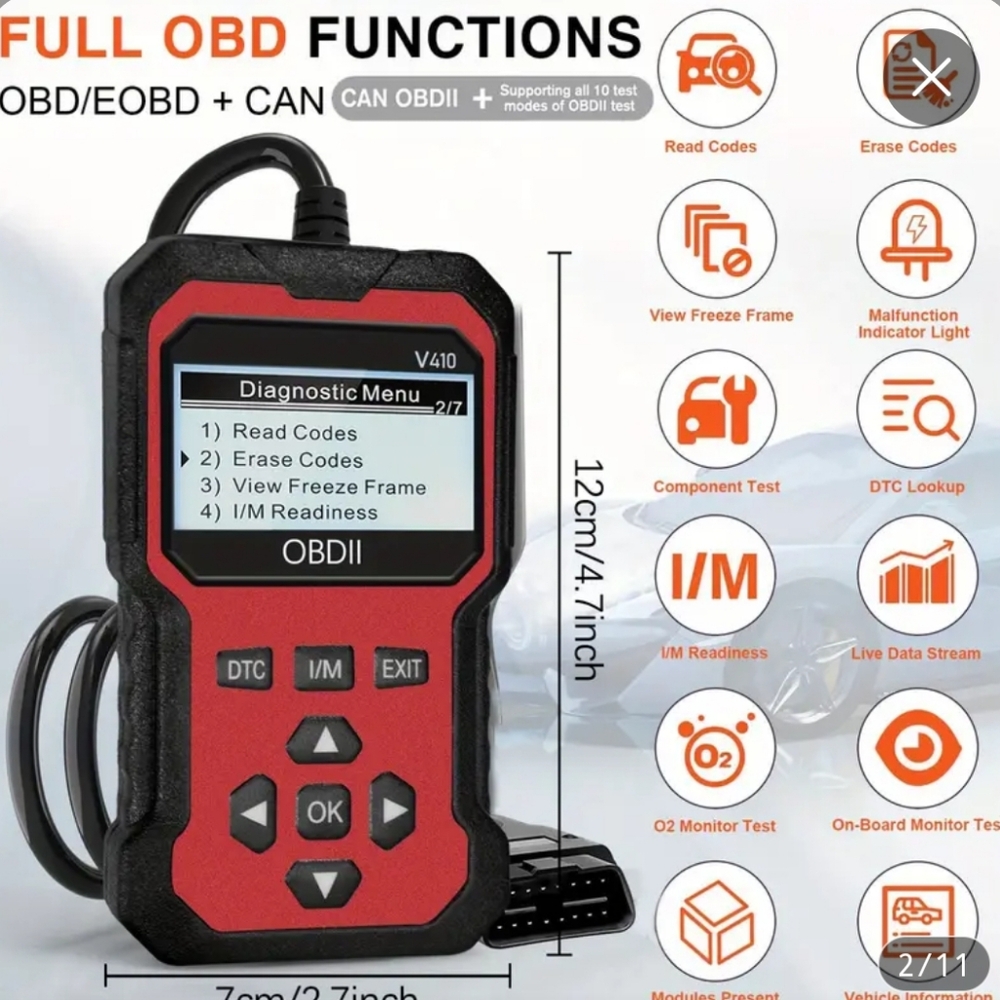 Orange OBD2 Scanner Tool